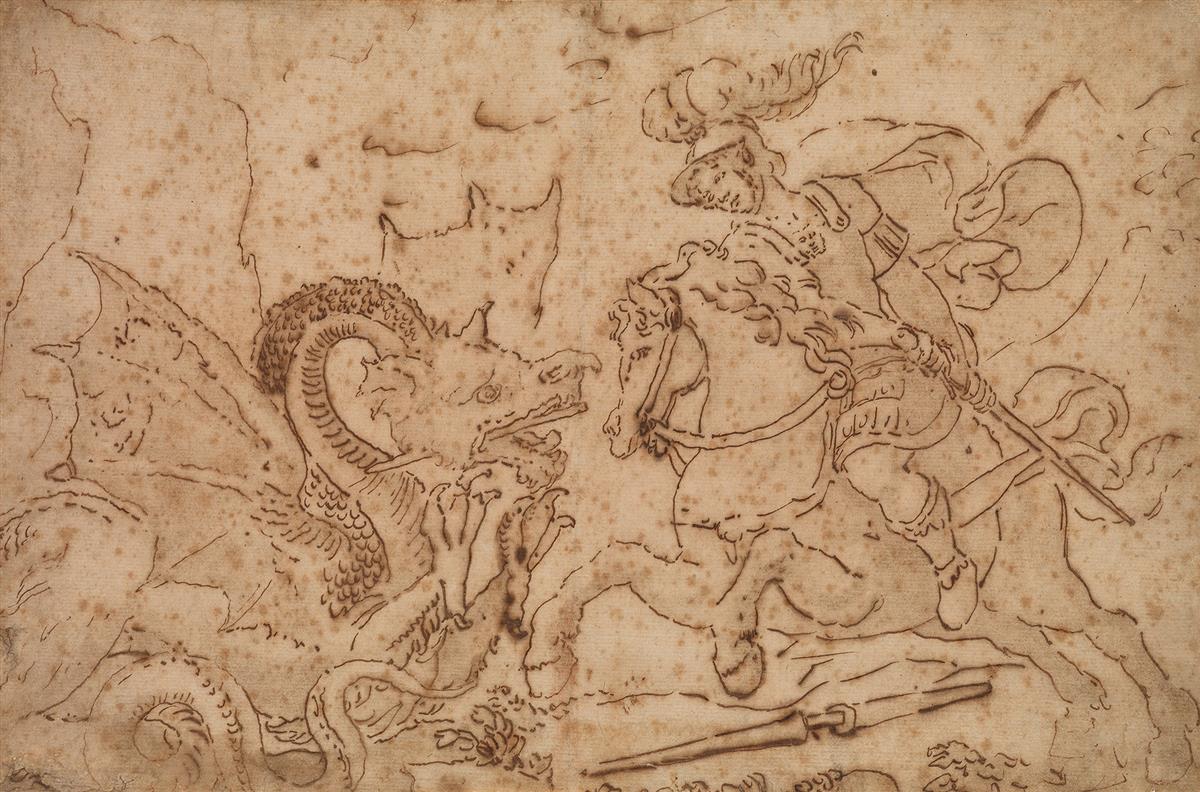 ITALIAN SCHOOL, LATE 16TH/EARLY 17TH CENTURY St. George and the Dragon.